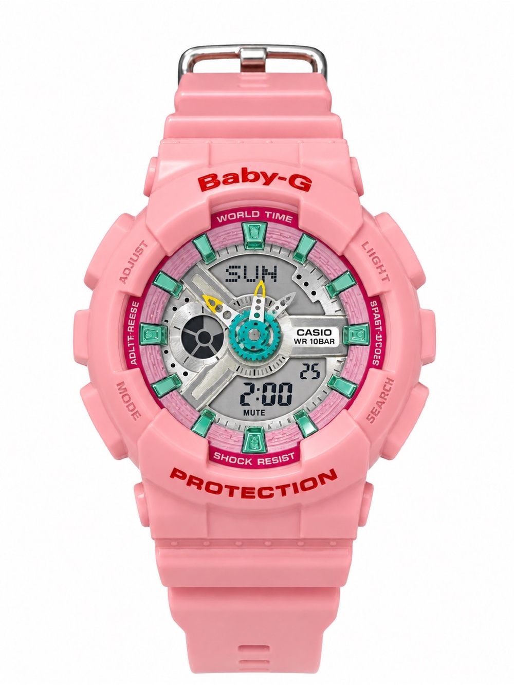 Casio Baby-G Pink and Teal Kids Digital-Analog Watch